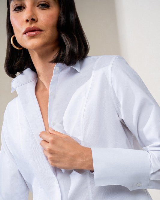 CAMISA ANNA MADRE REINA TRICOLINE BRANCO