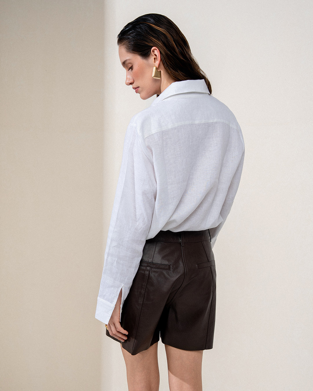 CAMISA ANNA MADRE REINA LINHO OFF WHITE