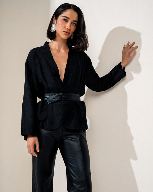 KIMONO LORENA MADRE REINA PRETO