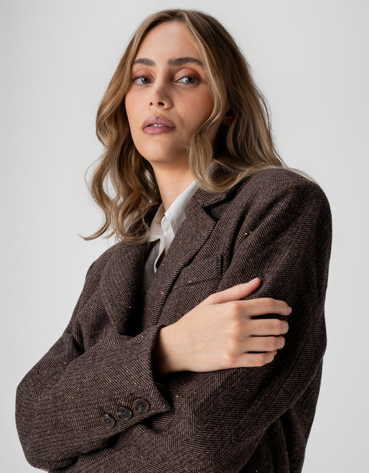 BLAZER BABI MADRE REINA CAFÉ