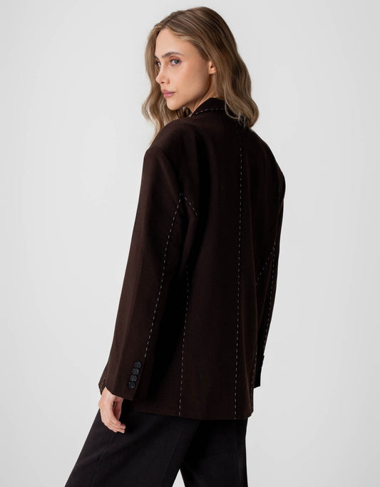 BLAZER IASMIN MADRE REINA CAFÉ