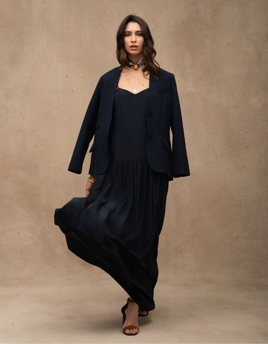 BLAZER PAOLA MADRE REINA ALFAIATARIA AZUL MARINE