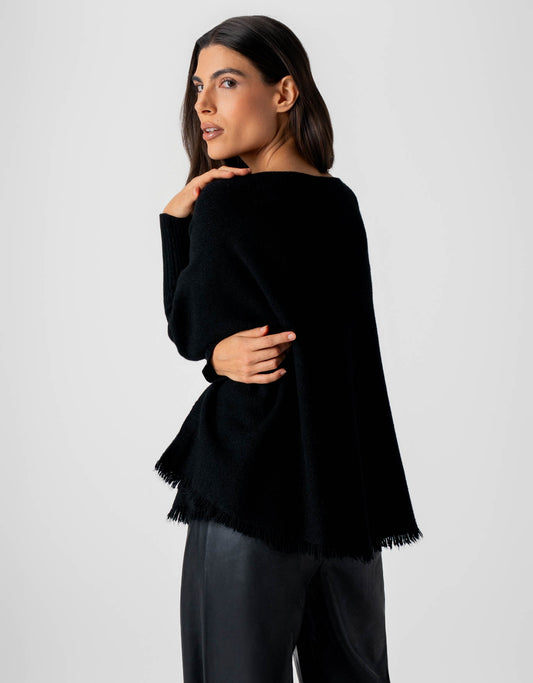 BLUSA ALINE MADRE REINA TRICOT PRETO