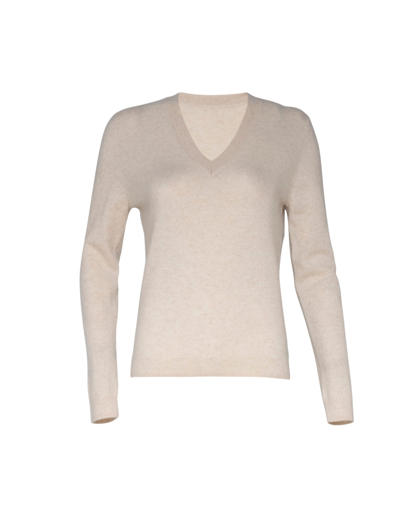 BLUSA CASHMERE GOLA V EM CASHMERE OFF WHITE