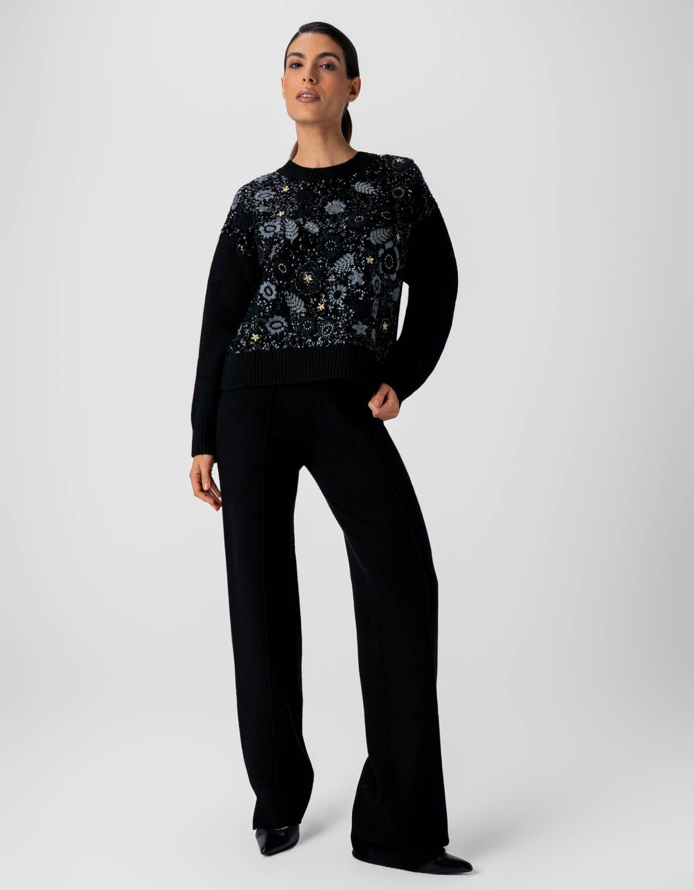 BLUSA GARDEN MADRE REINA LÃ PRETO