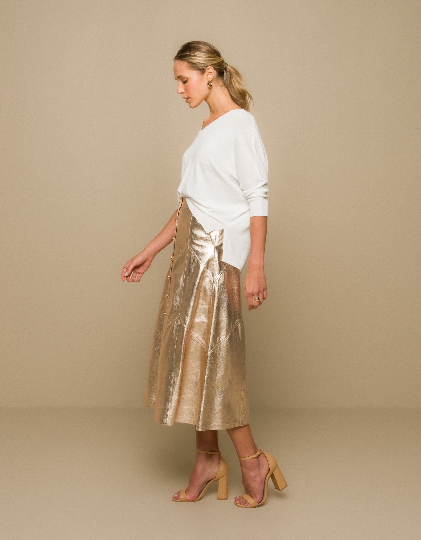 BLUSA OVER MADRE REINA TRICOT BRANCO