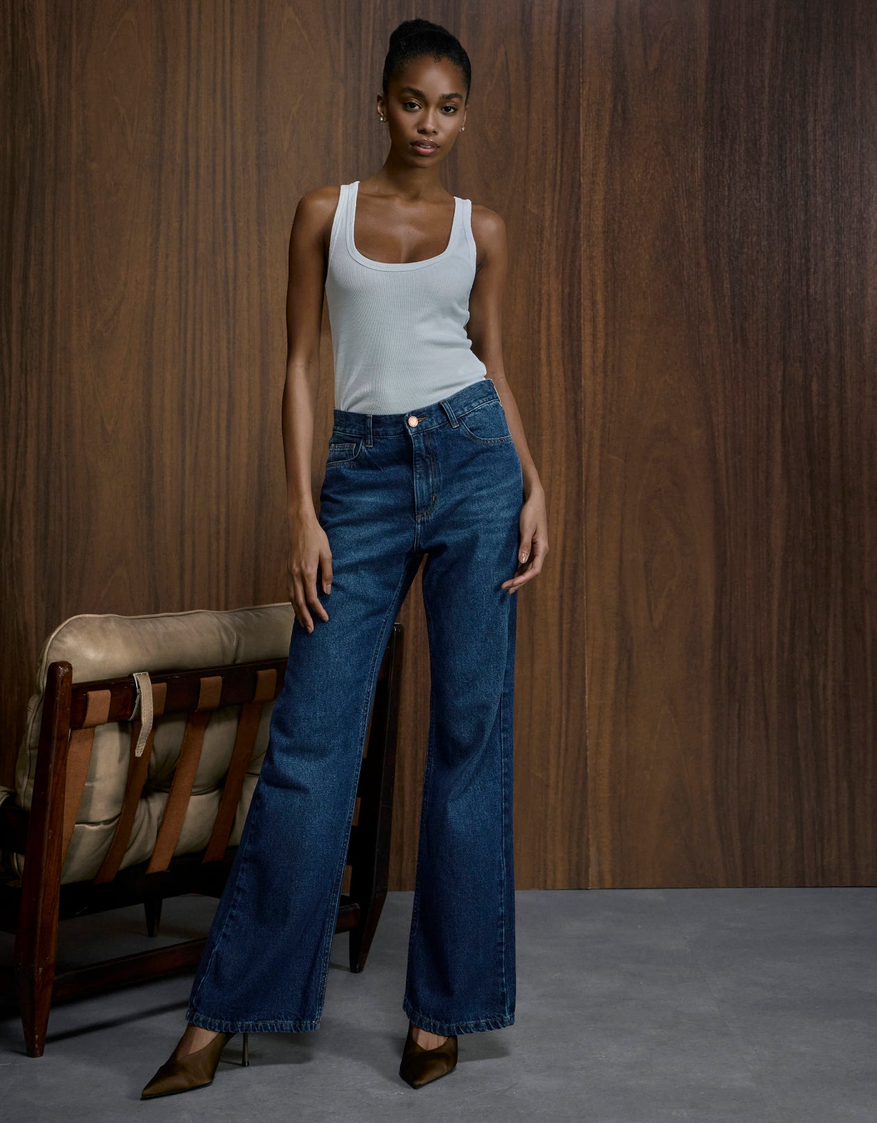 CALÇA FERNANDA MADRE REINA JEANS AZUL JEANS