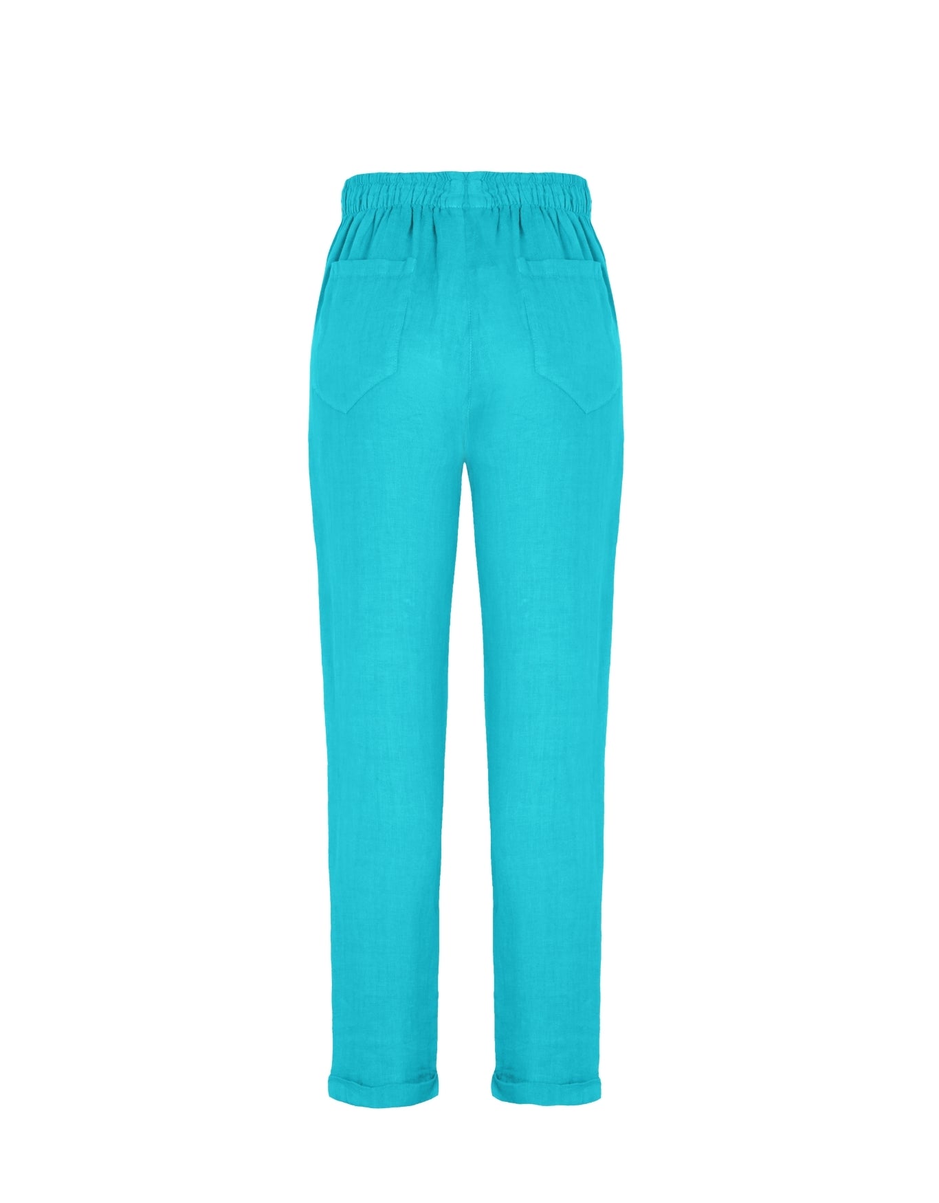 CALÇA MADRE REINA LINHO TURQUOISE