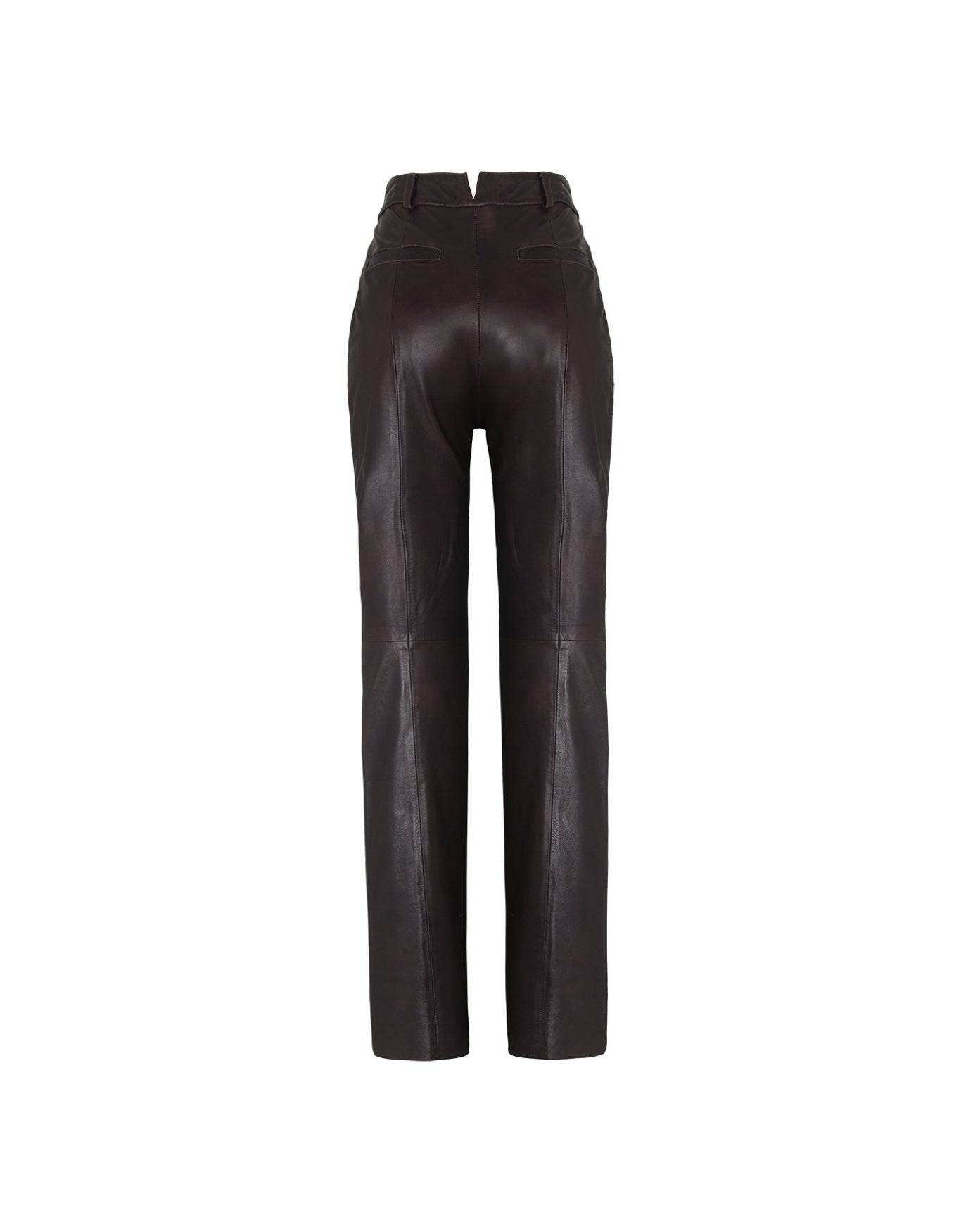 CALÇA MADRE REINA PYTHON COM COURO DARK BROWN