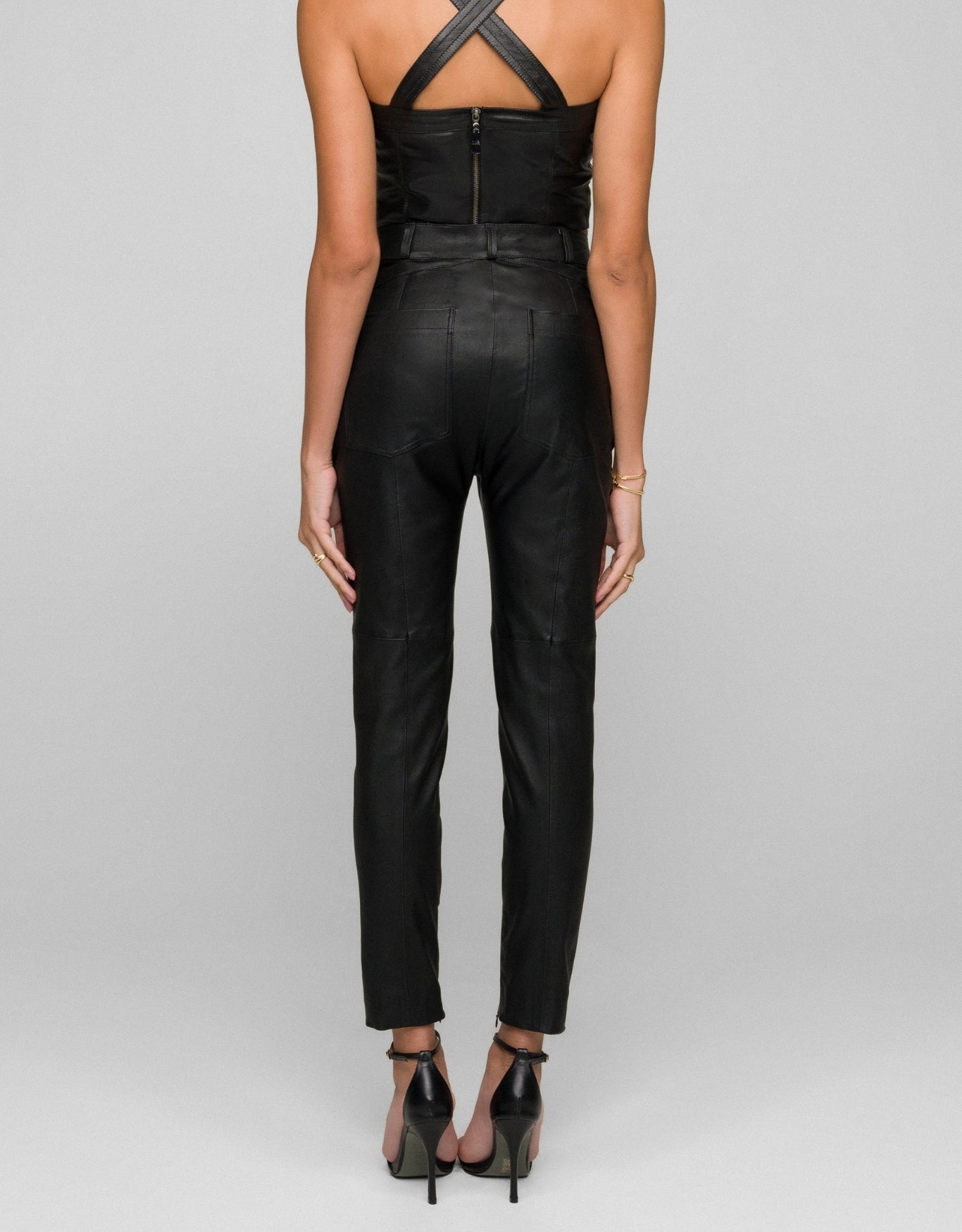 CALÇA STRECH MADRE REINA COURO PRETO