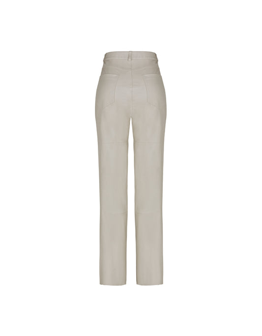 CALÇA VERONICA MADRE REINA COURO OFF WHITE