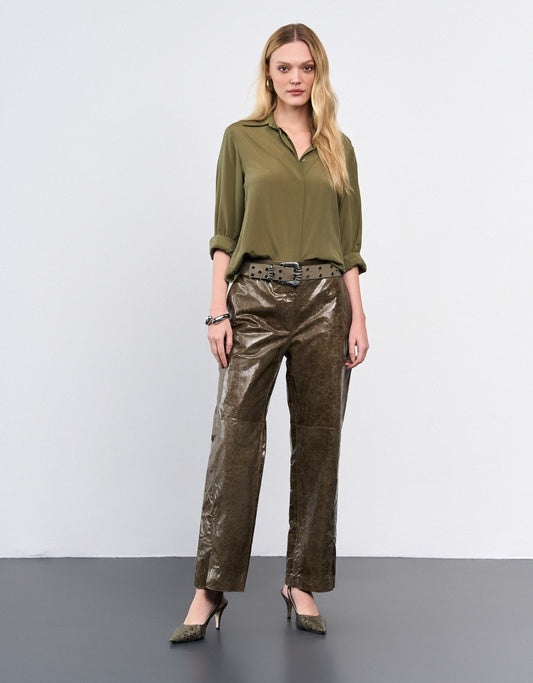 CAMISA CLASSIC MADRE REINA SEDA GREIGE