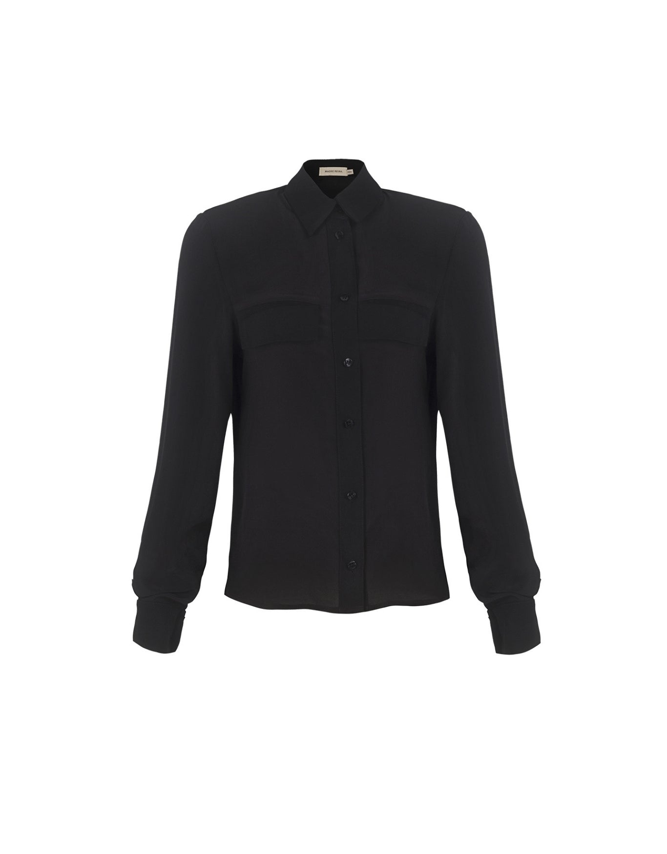 CAMISA LAÍS MADRE REINA SEDA PRETA