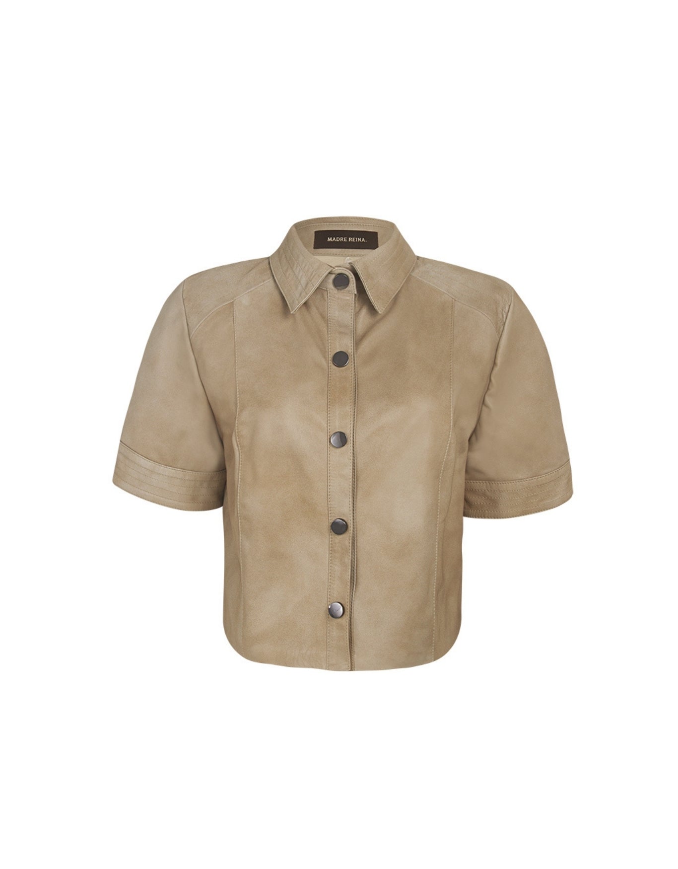 CAMISA MARIANA MADRE REINA COURO NOZES