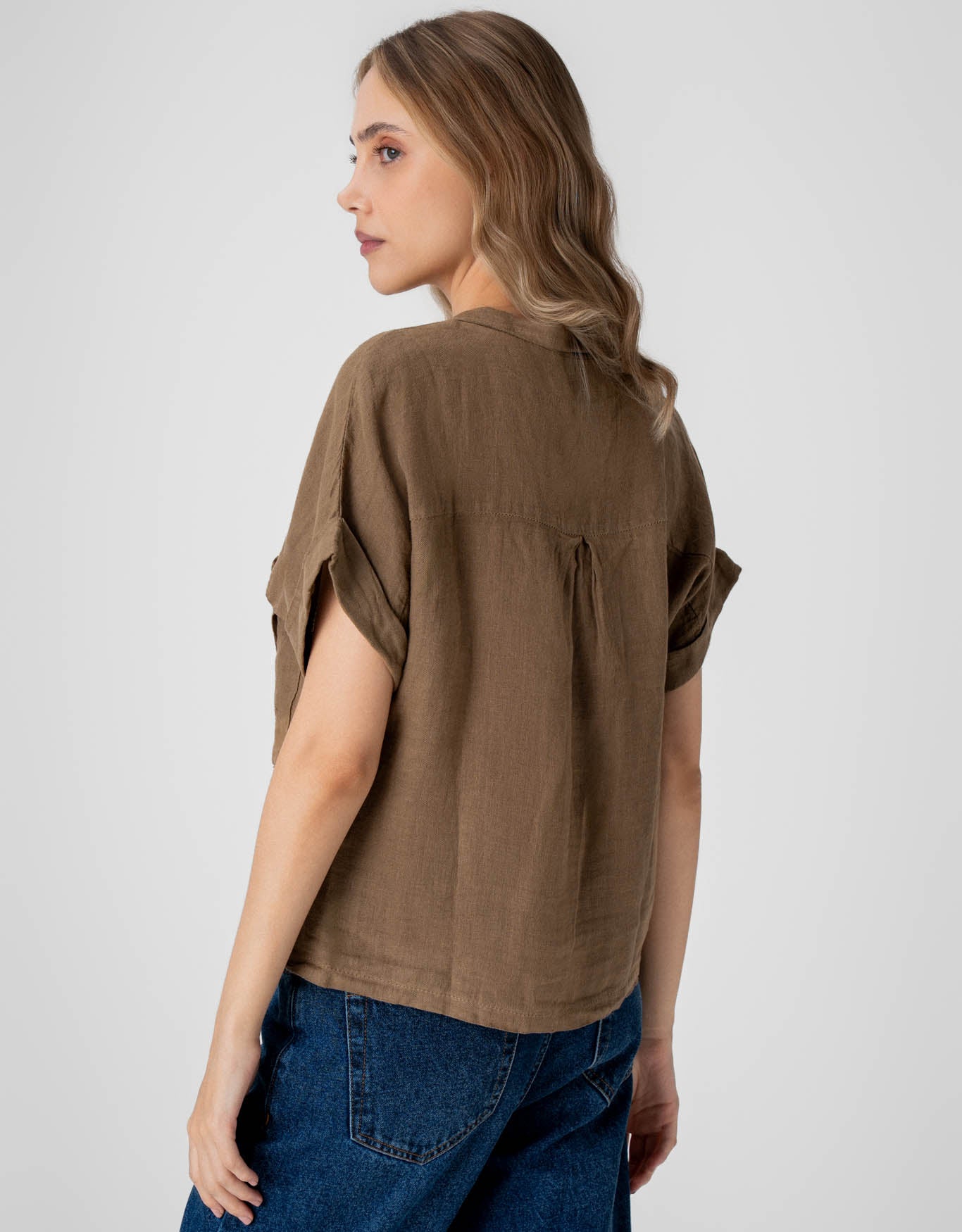 CAMISA TEREZA MADRE REINA LINHO NOZES