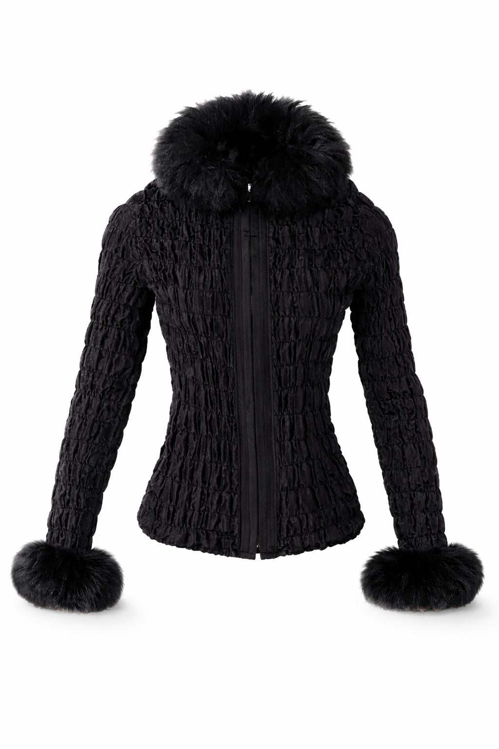 CASACO BIA MADRE REINA PELE PRETO