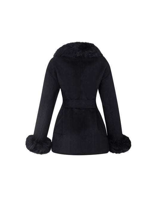 CASACO MEGAN MADRE REINA LÃ PRETO