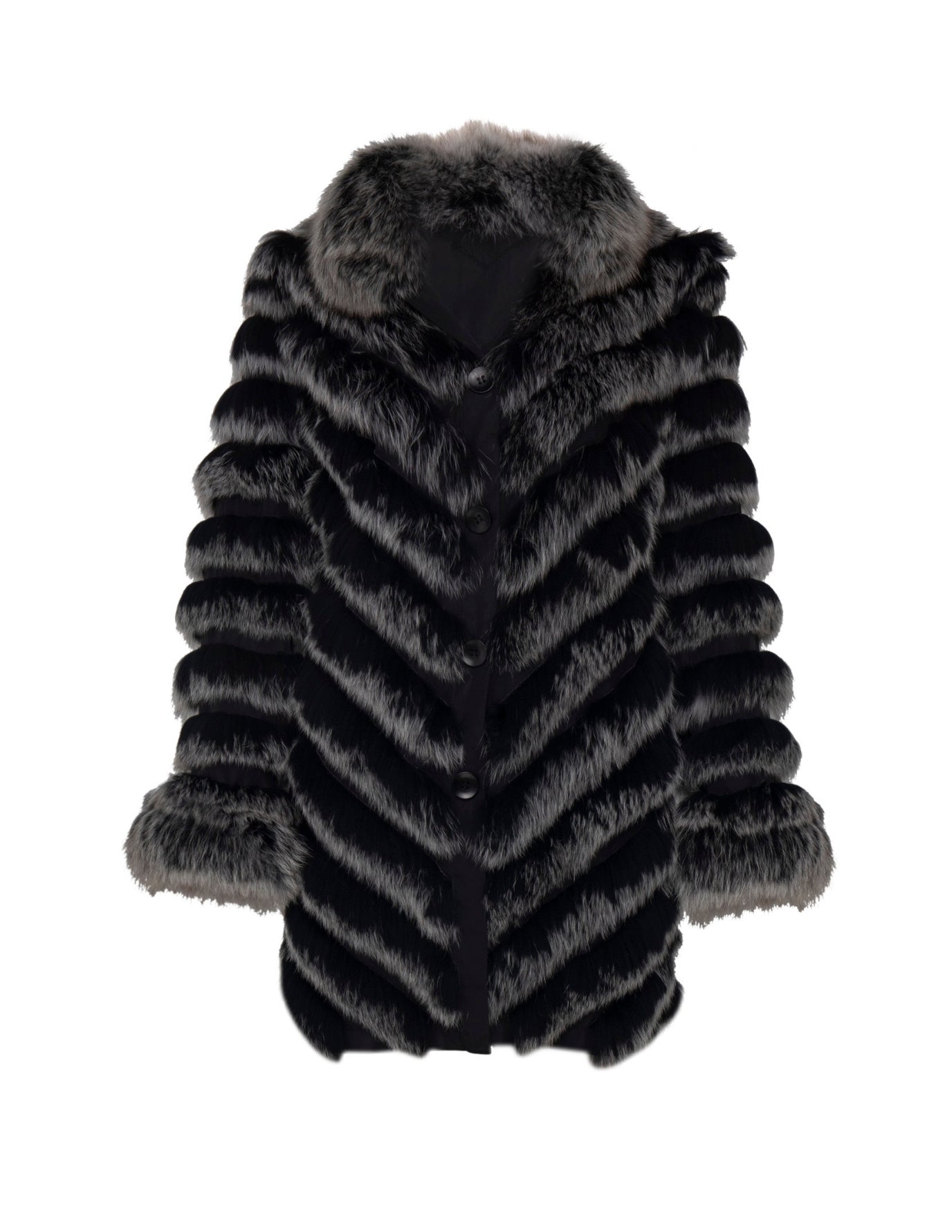 CASACO REVERSÍVEL MADRE REINA SEDA PRETO SNOW