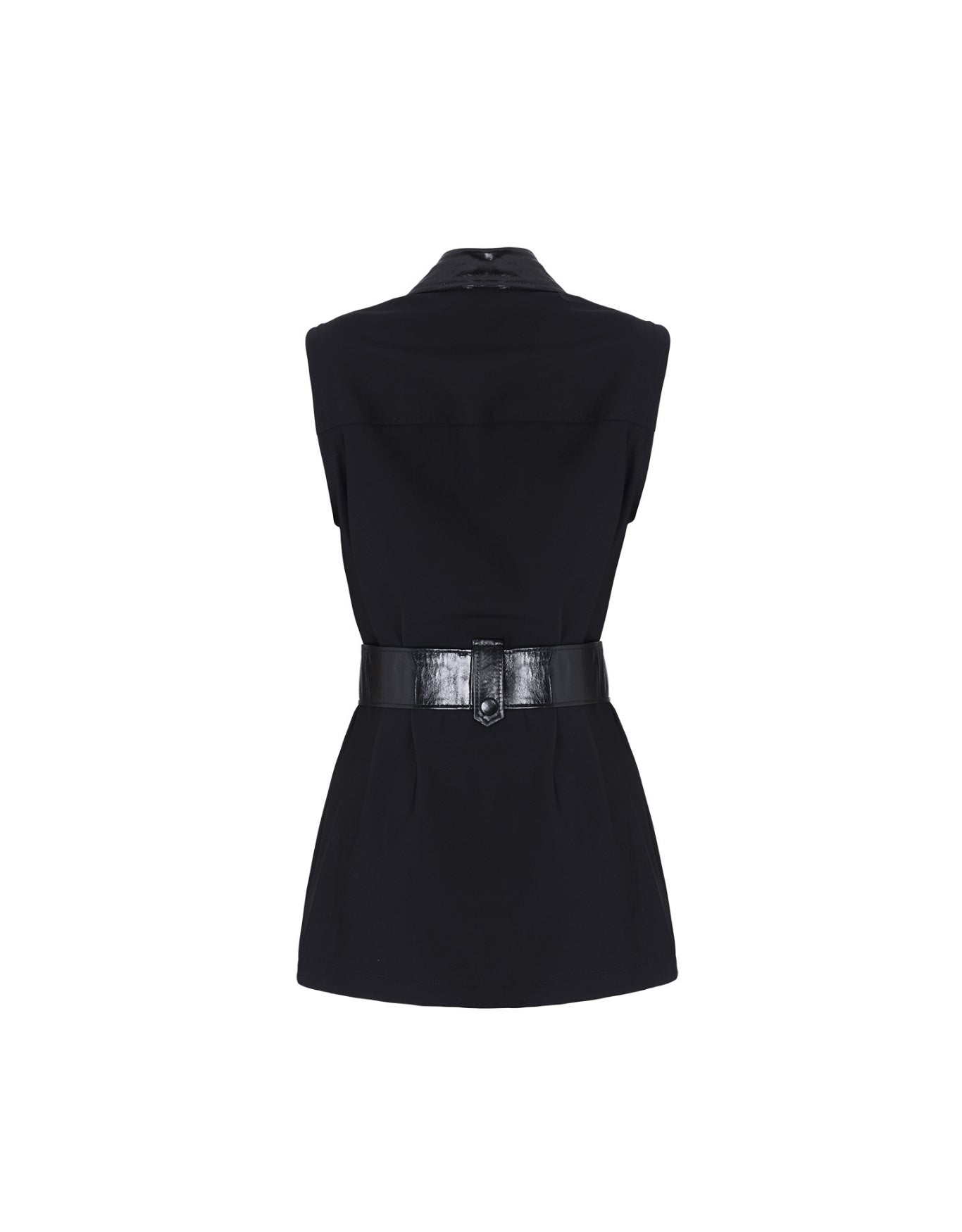 COLETE MADRE REINA COURO COM MALHA PRETO