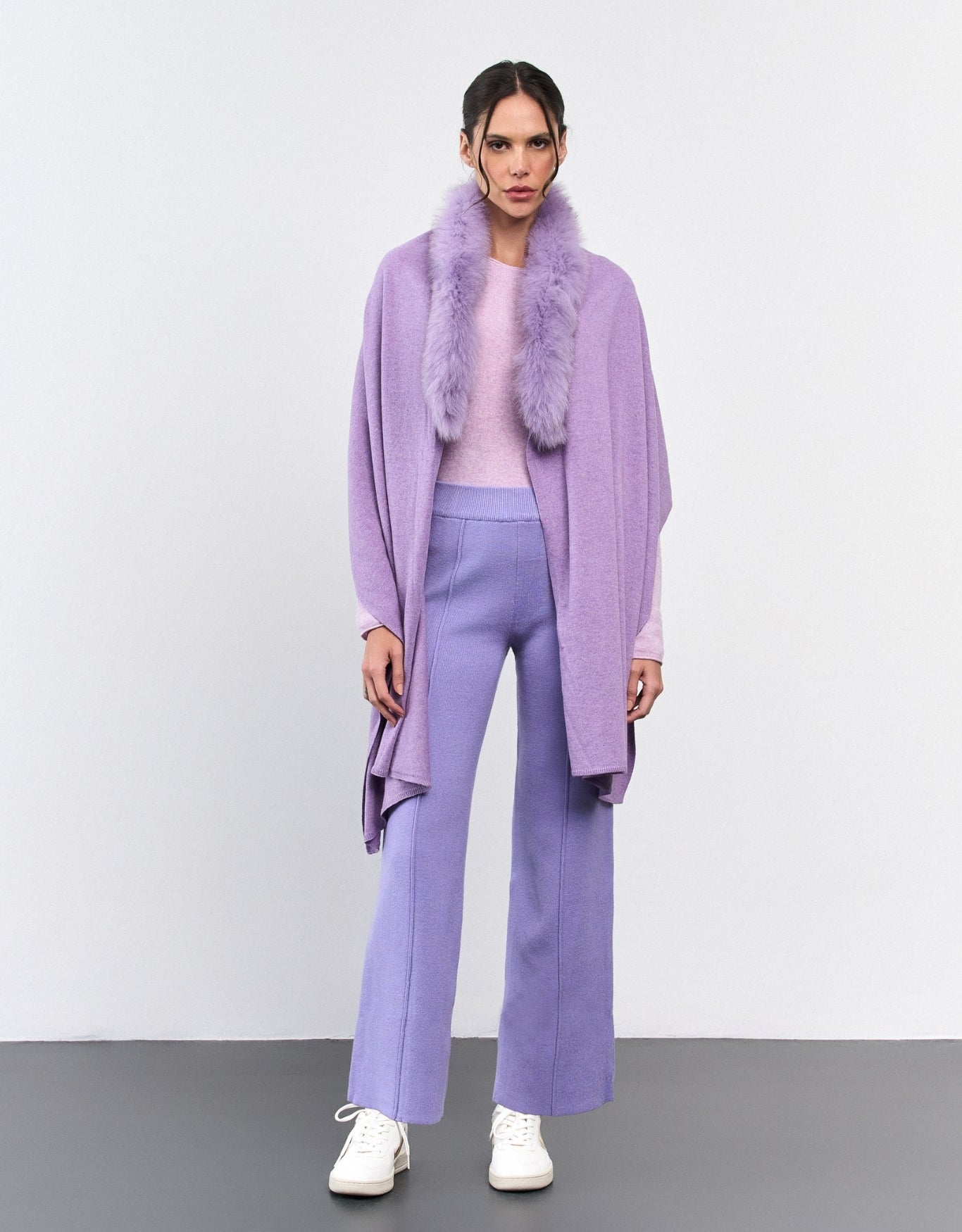 MANTELA GOLA MADRE REINA TRICOT DARK PURPLE