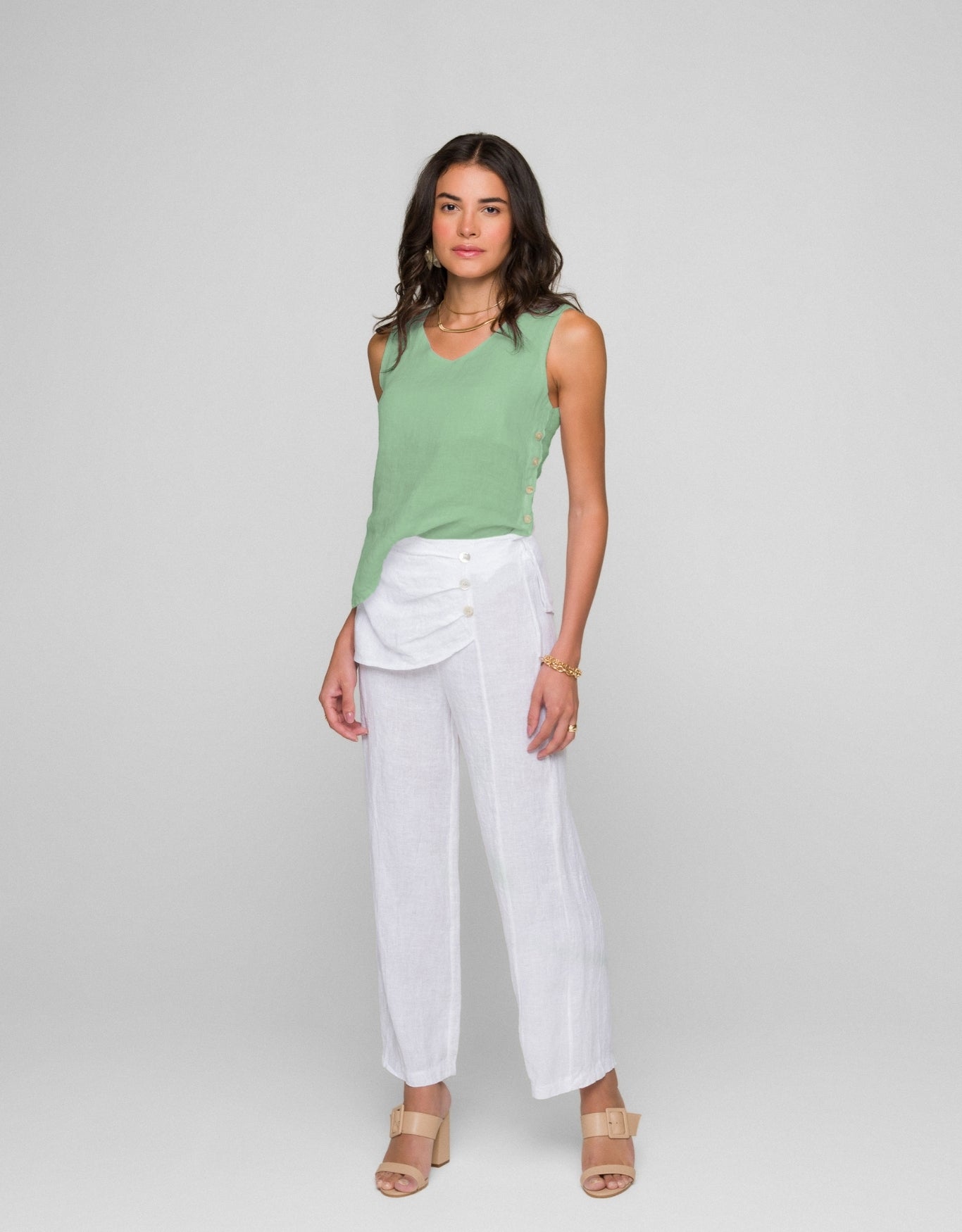 REGATA MILLA MADRE REINA LINHO VERDE MENTA