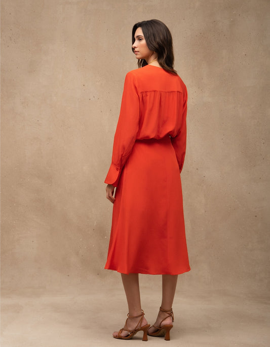 SAIA AMANDA MADRE REINA SEDA VERMELHO TOMATE