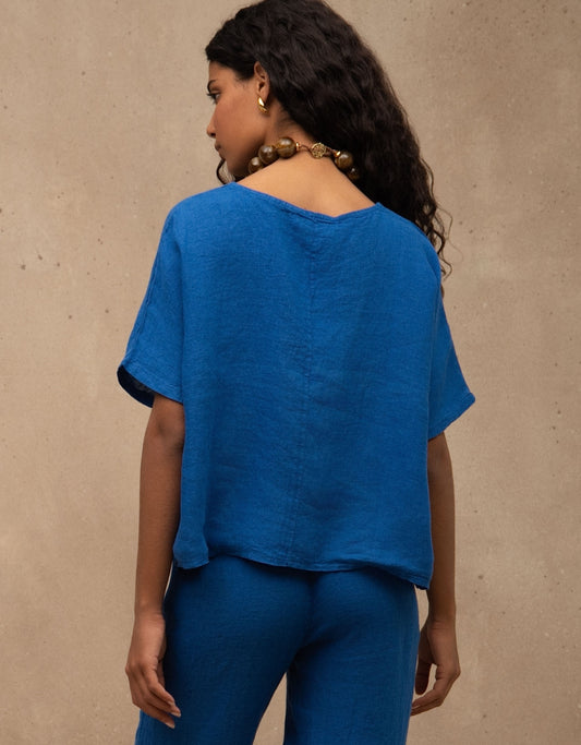 T-SHIRT CLASSIC MADRE REINA LINHO AZUL MESQUITA