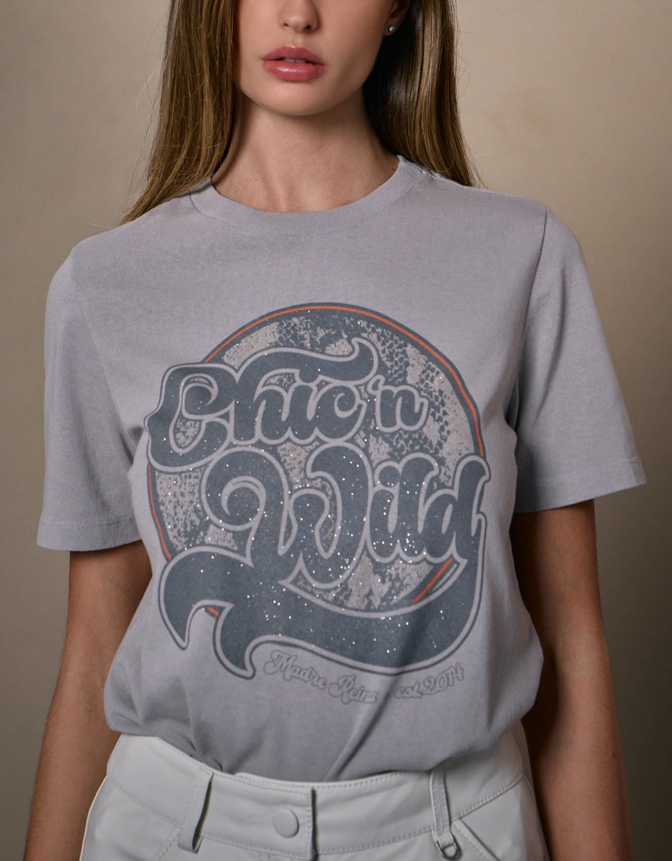 T-SHIRT SNAKE MADRE REINA CINZA ESTANHO