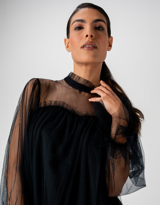 VESTIDO ALICE MADRE REINA PRETO