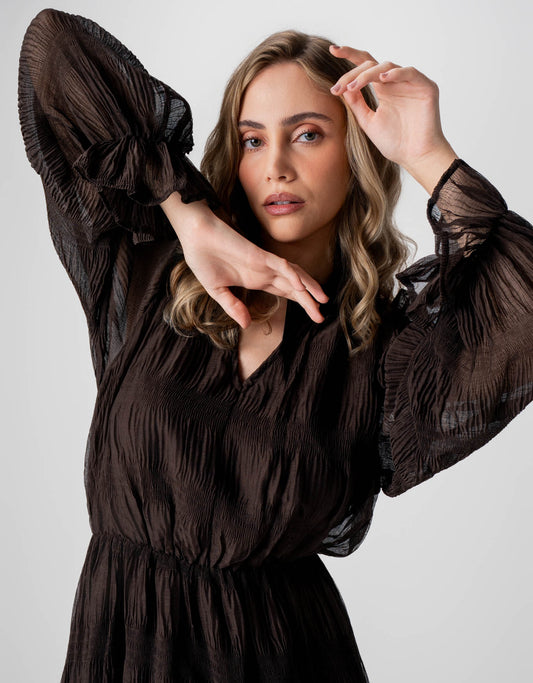 VESTIDO ISABELLA MADRE REINA CHOCOLATE