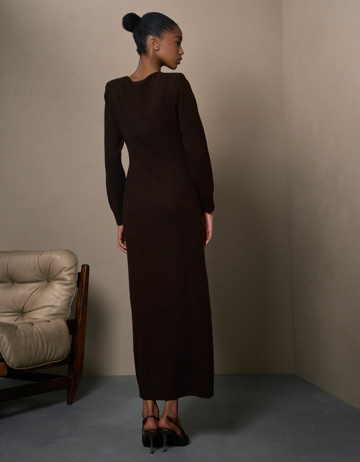 VESTIDO MEL MADRE REINA CASHMERE MADEIRA