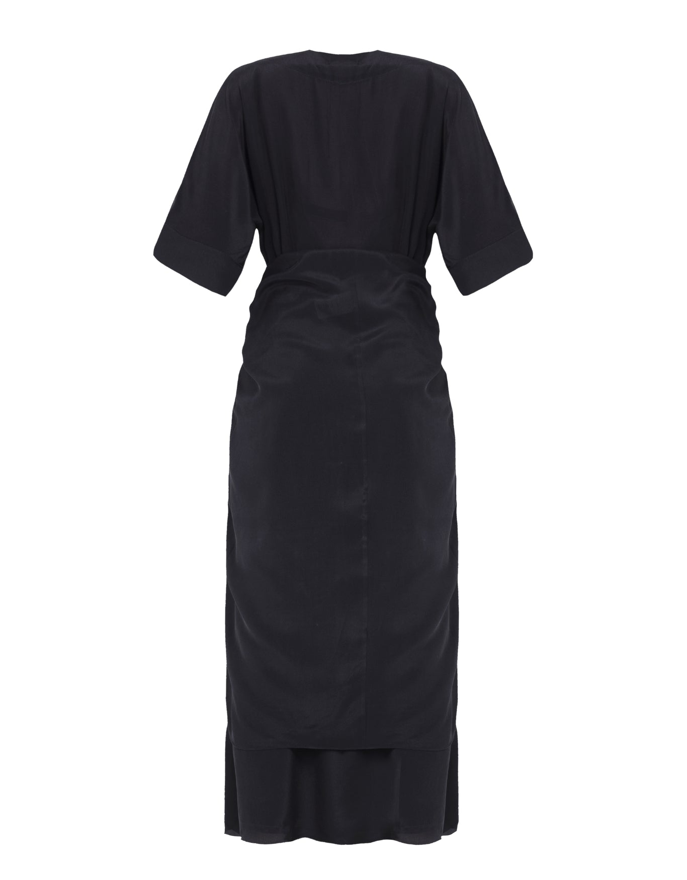 VESTIDO SIMONE MADRE REINA SEDA PRETO