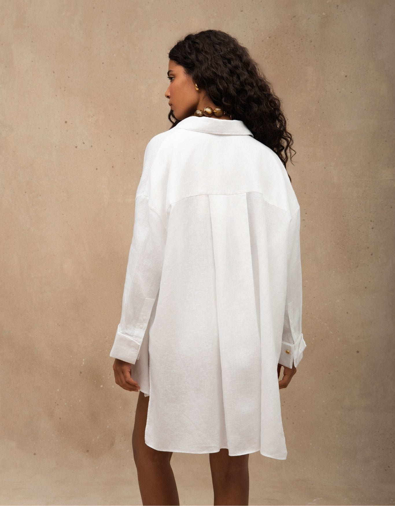 MAX CAMISA MADRE REINA LINHO OFF WHITE