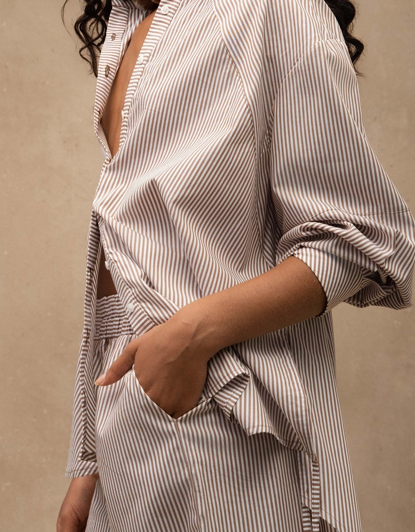 SHORT ALANIS MADRE REINA TRICOLINE CAQUI