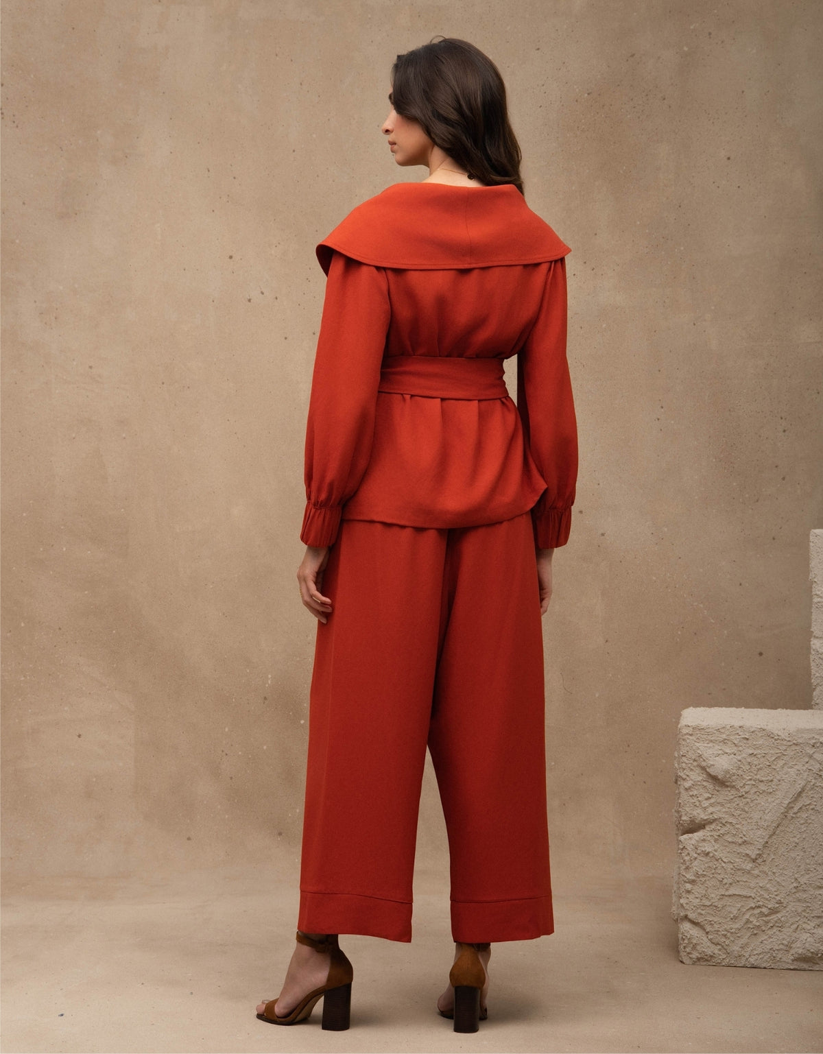 CALÇA LARA MADRE REINA ALFAIATARIA LARANJA PAPRIKA