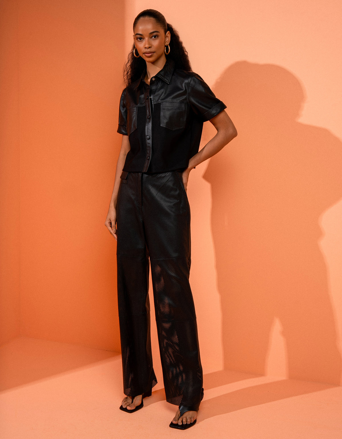 CAMISA BONNIE MADRE REINA MALHA BLOCK PRETO