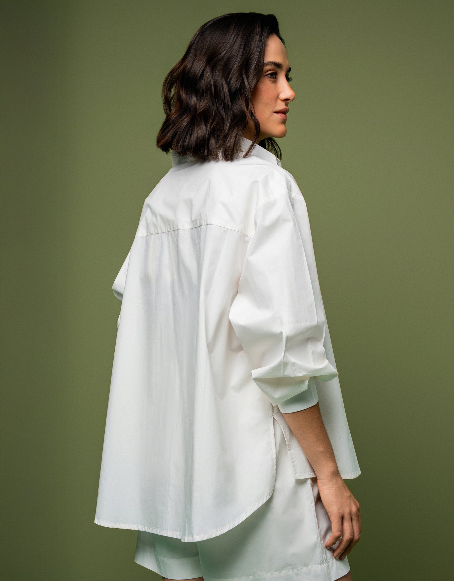 CAMISA LIZ MADRE REINA TRICOLINE CREMA