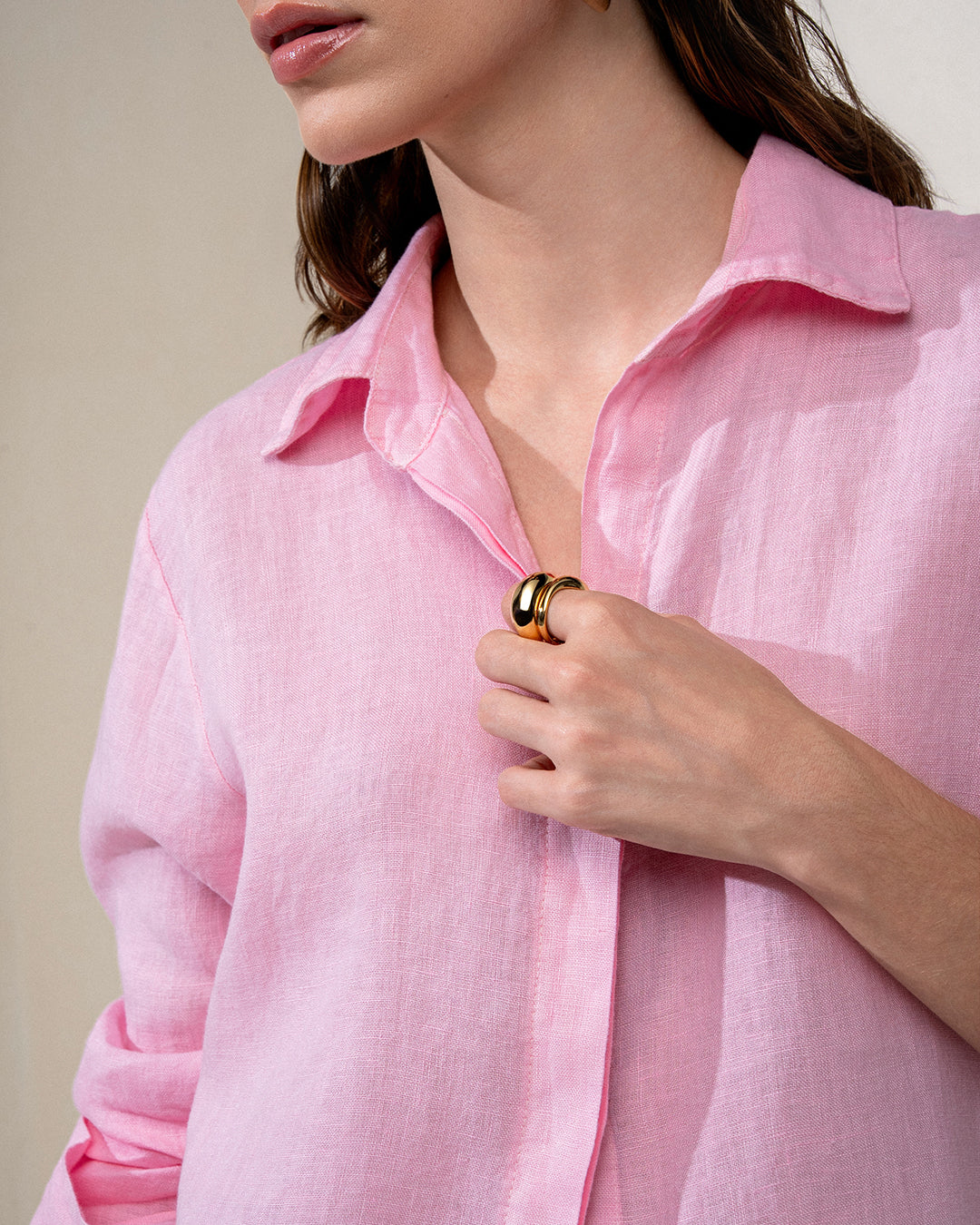 CAMISA CLASSIC MADRE REINA LINHO ROSA BRISA