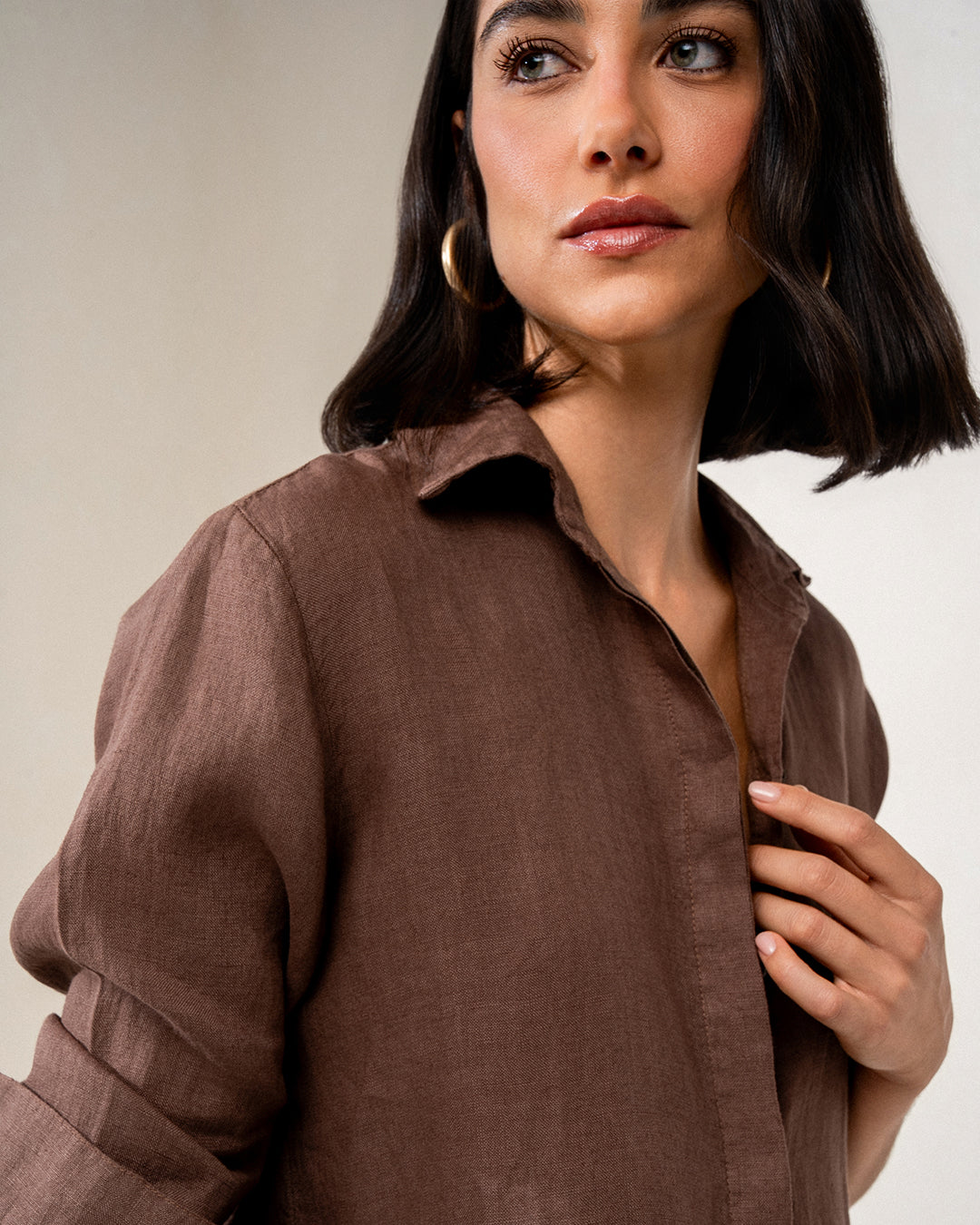 CAMISA CLASSIC MADRE REINA LINHO MADEIRA