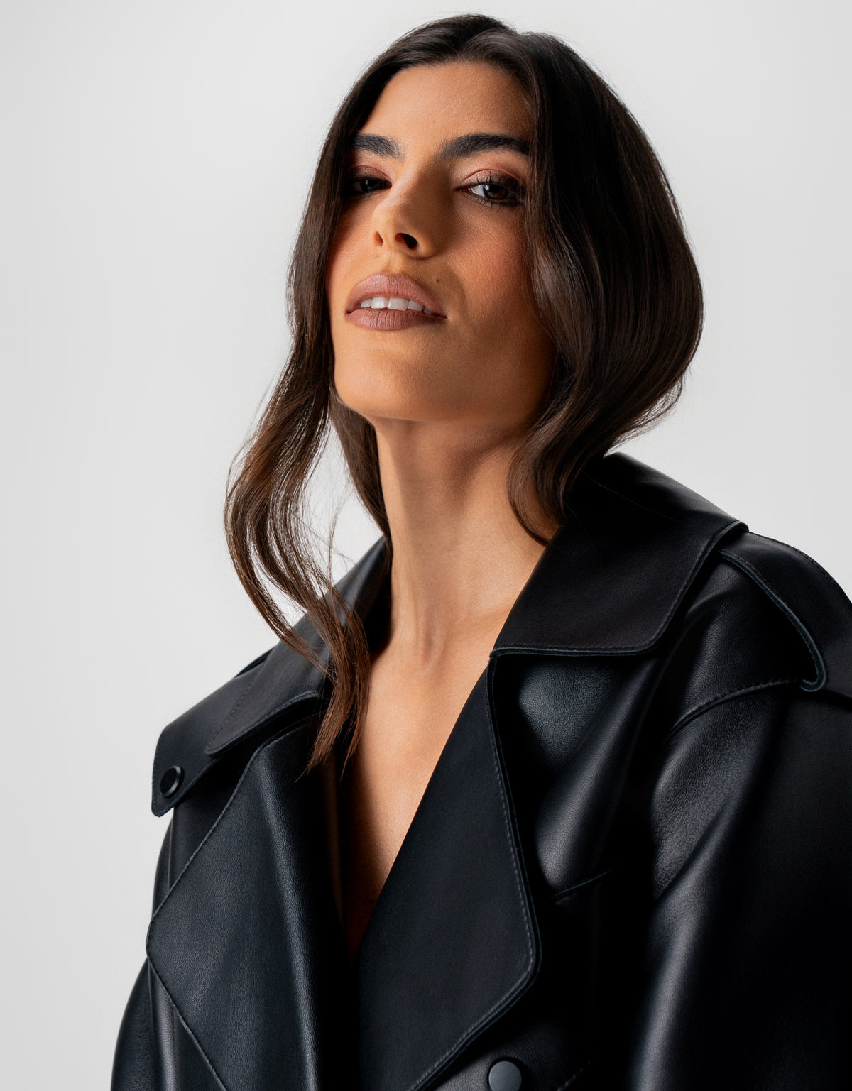 JAQUETA ANITA MADRE REINA COURO PRETO