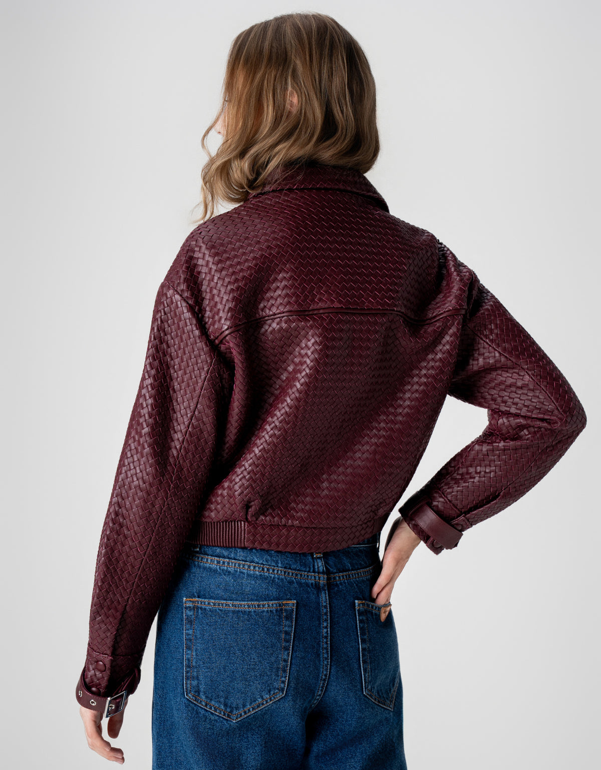 JAQUETA TRESSE MADRE REINA COURO PINOT