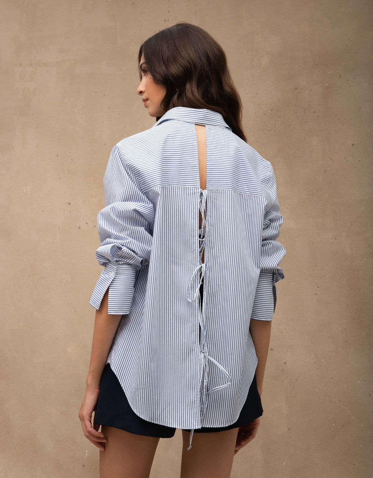 MAX CAMISA  AMARRAÇÃO MADRE REINA LINHO AZUL MESQUITA