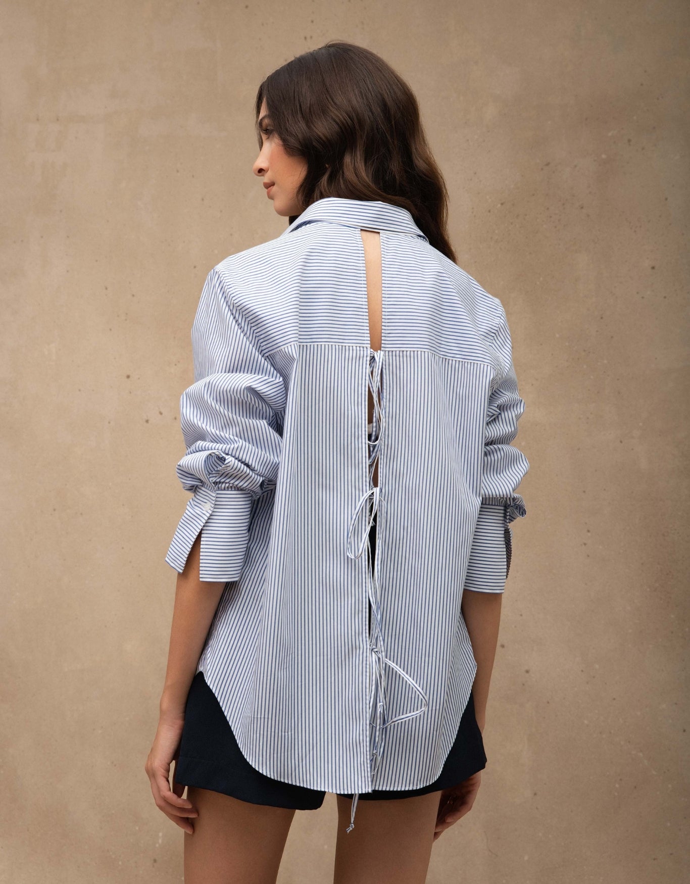 MAX CAMISA  AMARRAÇÃO MADRE REINA LINHO AZUL MESQUITA