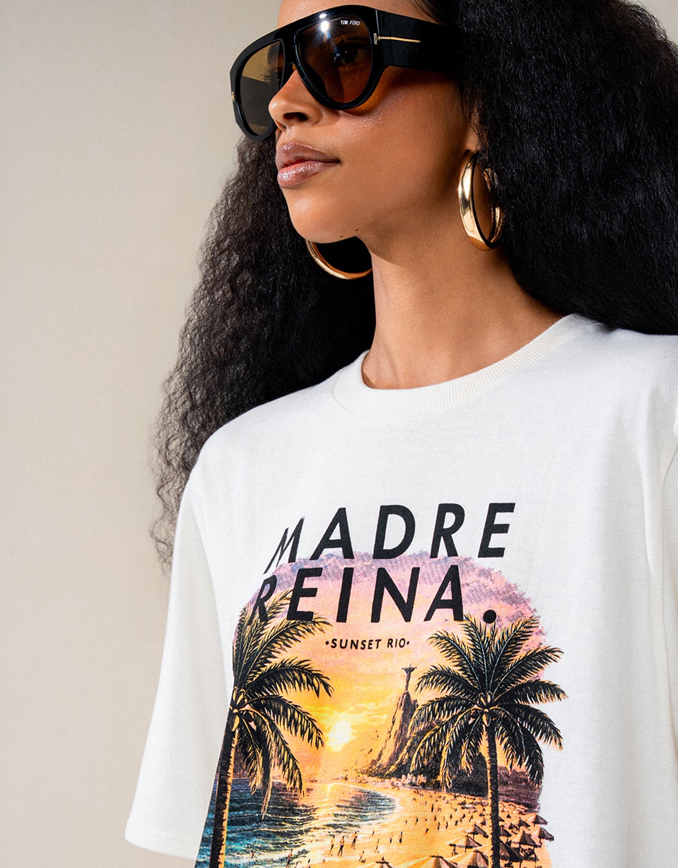 T-SHIRT SUNSET RIO MADRE RENA OFF WHITE