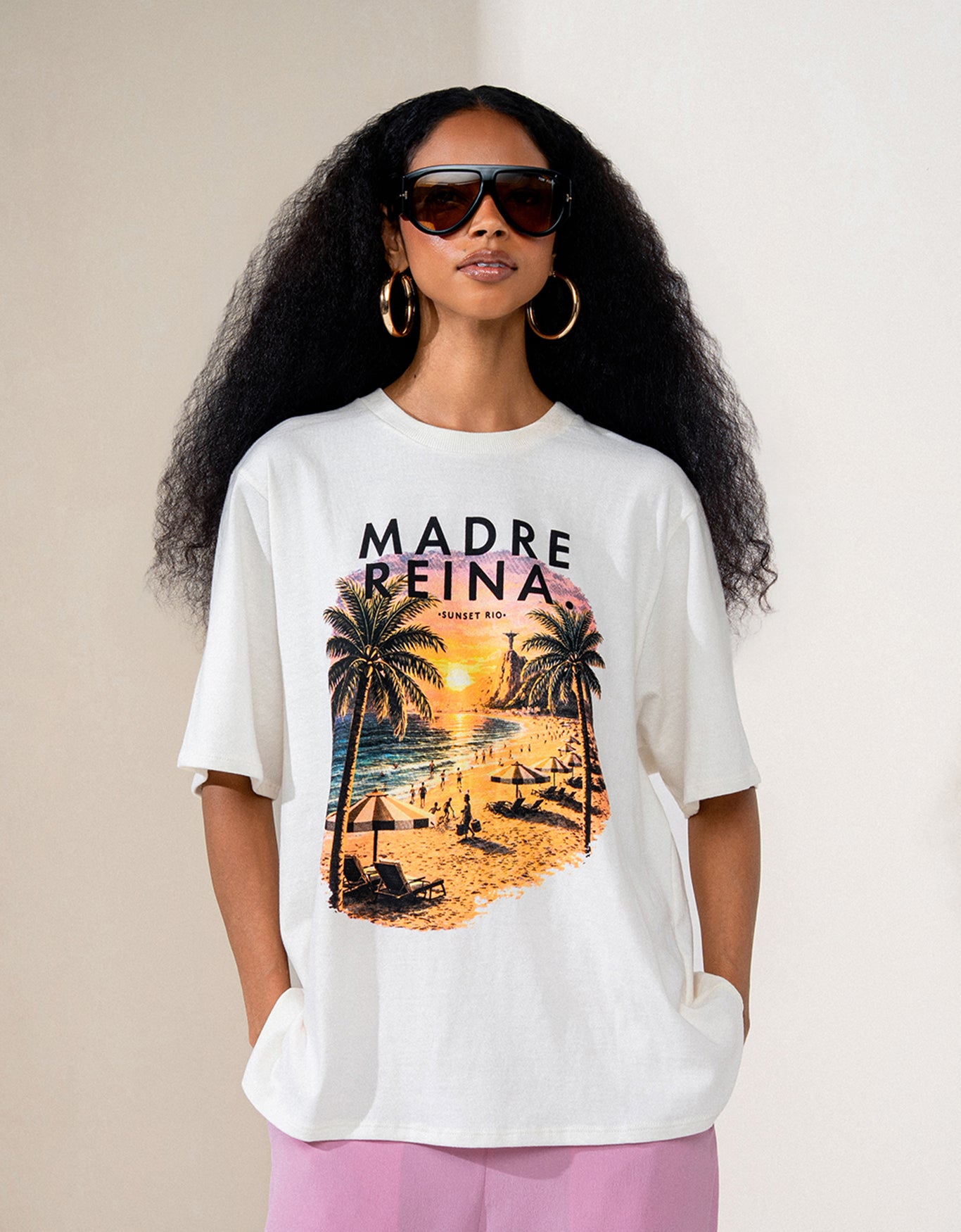 T-SHIRT SUNSET RIO MADRE RENA OFF WHITE