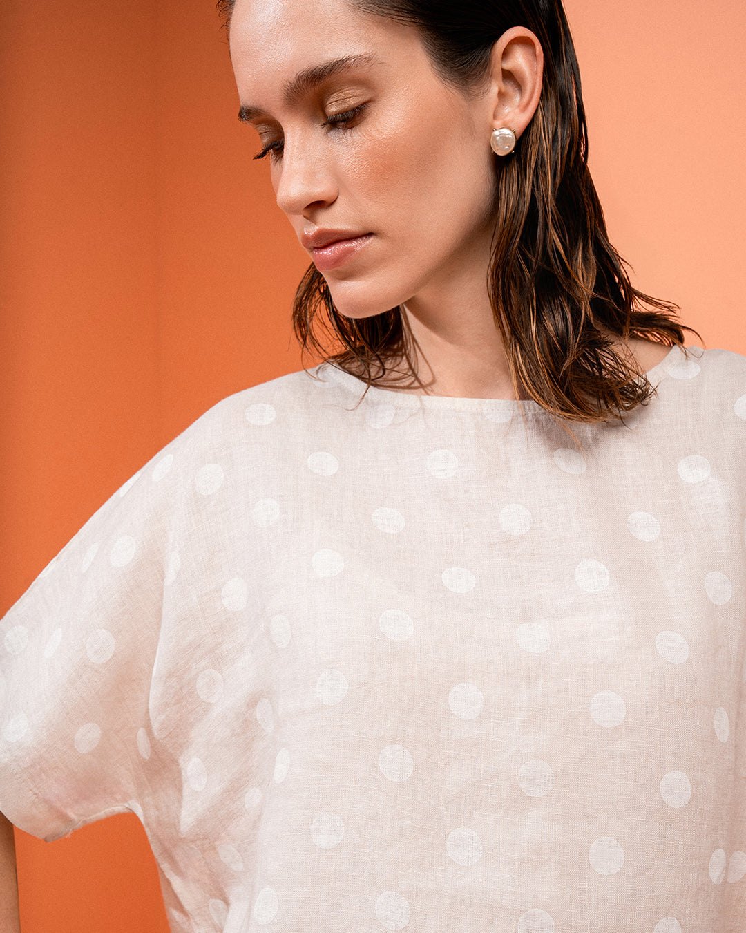 BLUSA POÁ MADRE REINA LINHO CREMA