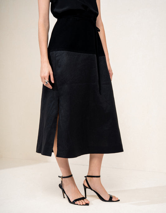 SAIA MILLA MADRE REINA COURO CHAMOIS PRETO