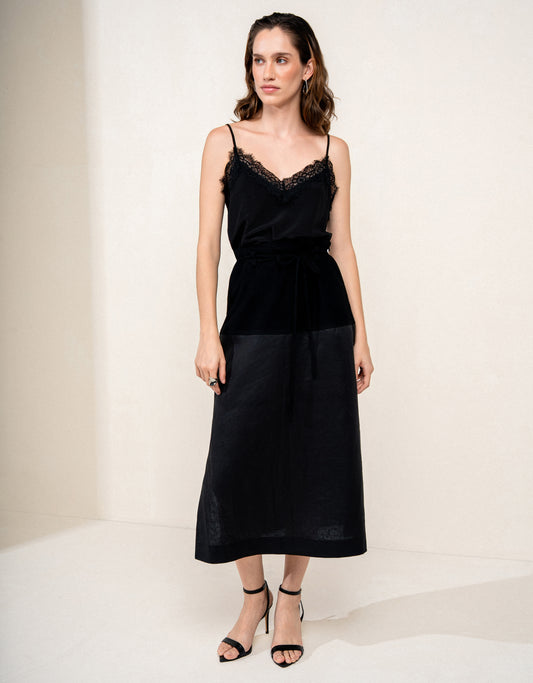 SAIA MILLA MADRE REINA COURO CHAMOIS PRETO