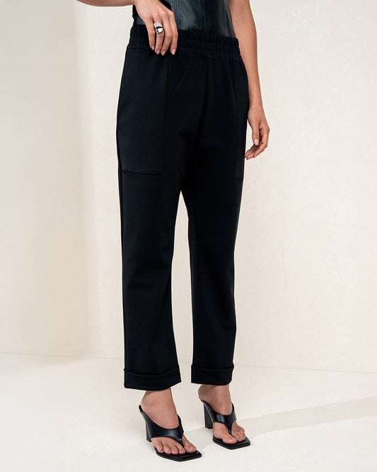 CALÇA ALANIS MADRE REINA MALHA BLOCK PRETO