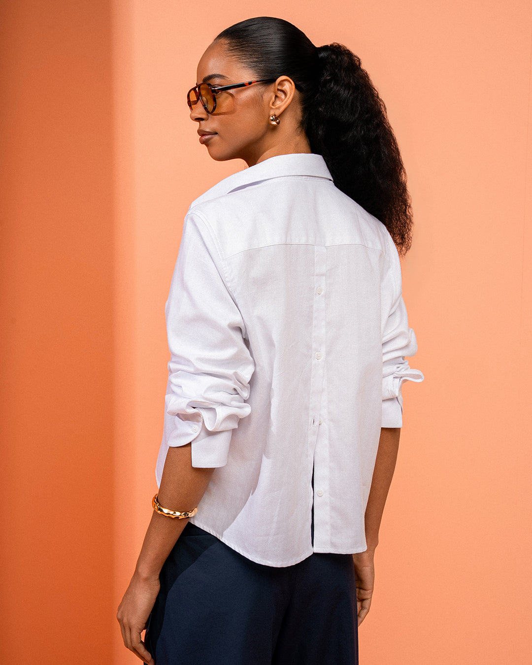 CAMISA CROPPED MILLA MADRE REINA TRICOLINE BRANCO